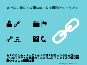 Heydings Icons Regular Version 1.2 Font Sample