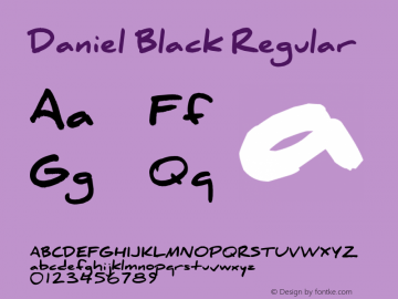 Daniel Black Regular Version 1.000;PS 001.001;hotconv 1.0.56图片样张