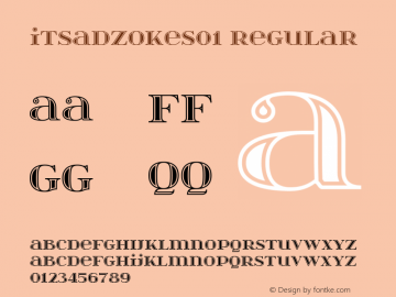 itsadzokeS01 Regular Version 0.46 Font Sample