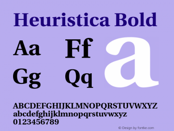 Heuristica Bold Version 1.0.1 Font Sample