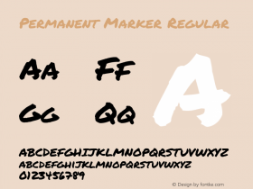 Permanent Marker Regular Version 1.000 Font Sample