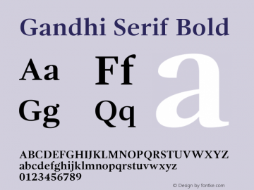 Gandhi Serif Bold Version 1.001图片样张