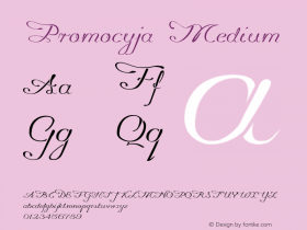 Promocyja Medium Version 0.94 Font Sample