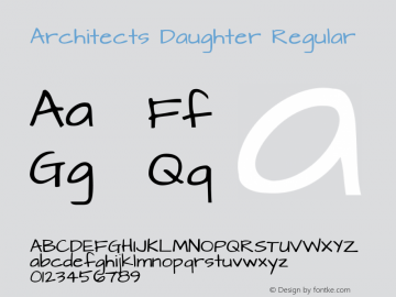 Architects Daughter Regular Version 1.000 2010 initial release图片样张