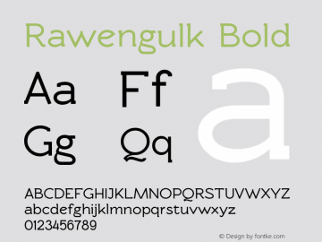 Rawengulk Bold Version 0.92图片样张