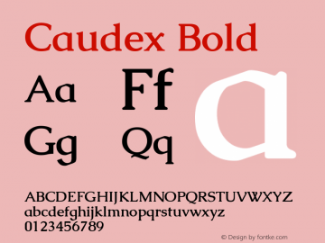 Caudex Bold Version 1.01图片样张