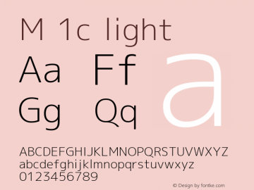 M 1c light Version 1.018 Font Sample