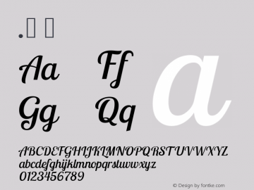 .  Version 1.006 Font Sample