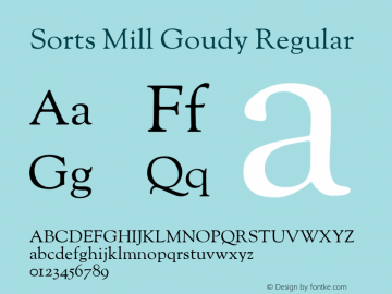 Sorts Mill Goudy Regular Version 003.001 Font Sample