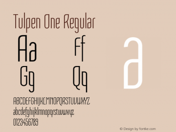 Tulpen One Regular Version 1.002图片样张