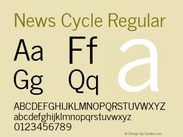 News Cycle Regular Version 0.2图片样张