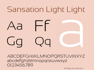 Sansation Light Light Version 1.301图片样张