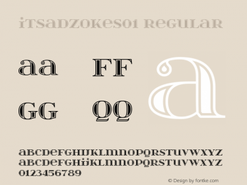 itsadzokeS01 Regular Version 0.46 Font Sample