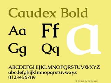 Caudex Bold Version 1.01图片样张