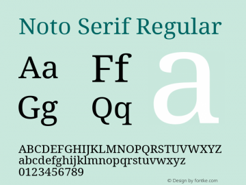 Noto Serif Regular Version 1.02图片样张