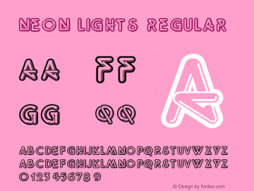 Neon Lights Regular 04-07-93 Font Sample