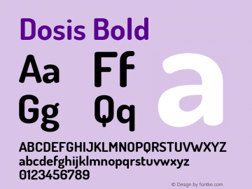 Dosis Bold Version 1.007图片样张