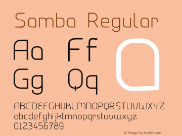 Samba Regular Macromedia Fontographer 4.1.5 07.04.2003图片样张
