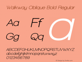 Walkway Oblique Bold Regular 1.0 Font Sample