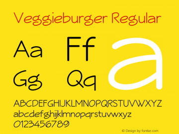 Veggieburger Regular Version 001.000 Font Sample