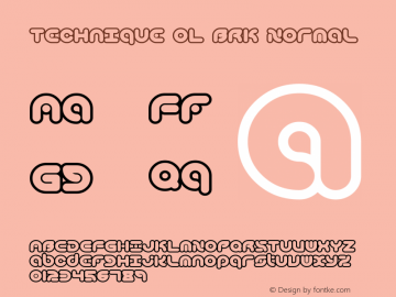 Technique OL BRK Normal Version 2.20 Font Sample