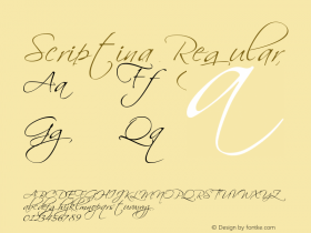 Scriptina Regular 2.0 Font Sample