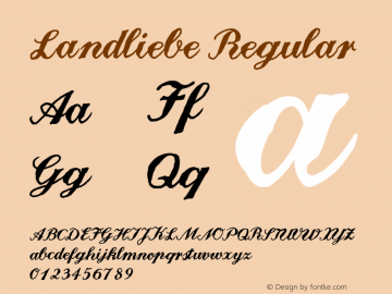 Landliebe Regular 1.0 Font Sample