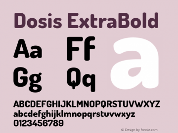 Dosis ExtraBold Version 1.007图片样张