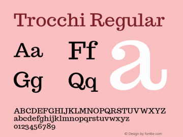 Trocchi Regular Version 1.0 Font Sample