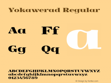 Yokawerad Regular Version 0.79图片样张