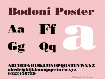 Bodoni Poster Version 001.003图片样张