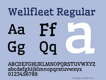 Wellfleet Regular Version 1.002图片样张