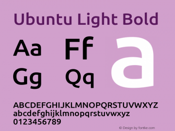 Ubuntu Light Bold Version 0.80图片样张