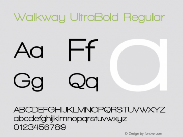 Walkway UltraBold Regular 1.0 Font Sample
