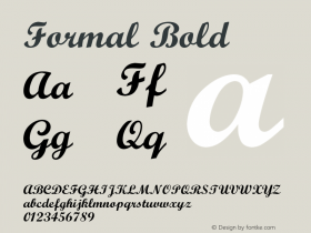 Formal Bold Font Version 2.6; Converter Version 1.10 Font Sample