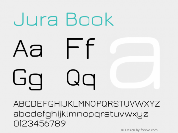 Jura Book Version 2.5 Font Sample