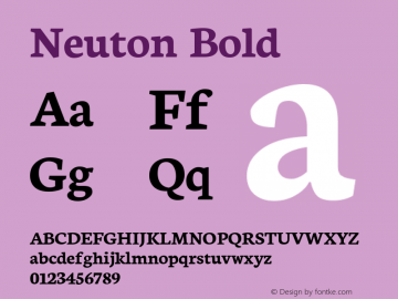 Neuton Bold Version 1.42图片样张