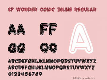 SF Wonder Comic Inline Regular ver 1.0; 2000. Freeware.图片样张