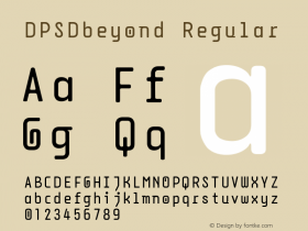 DPSDbeyond Regular Version 1.000 Font Sample