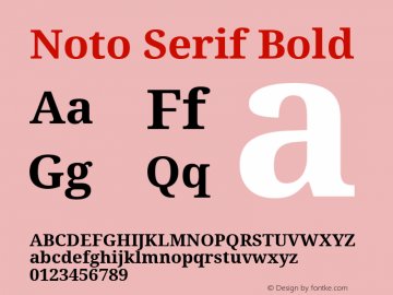 Noto Serif Bold Version 1.02图片样张