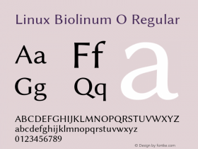 Linux Biolinum O Regular Version 1.1.8 Font Sample