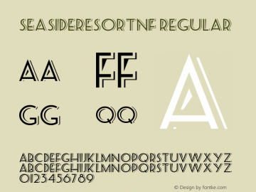 SeasideResortNF Regular Version 1.00 3/16/2003 Font Sample