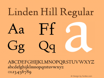Linden Hill Regular Version 1.2图片样张