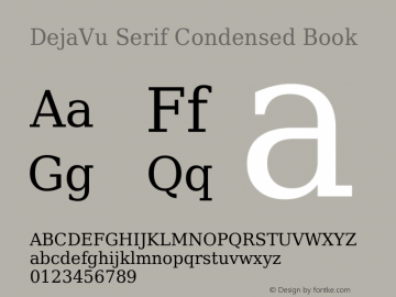 DejaVu Serif Condensed Book Version 2.29图片样张