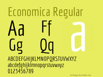 Economica Regular Version 1.101 Font Sample