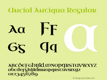 Uncial Antiqua Regular Version 1.000图片样张