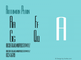 Rothman Plain Altsys Fontographer 3.3  3/2/92图片样张