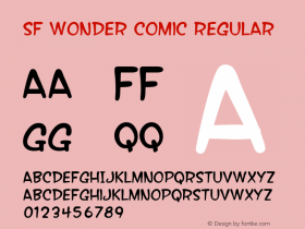 SF Wonder Comic Regular ver 1.0; 2000. Freeware. Font Sample