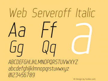 Web Serveroff Italic 1.0图片样张