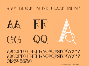 Star Black Inline Black Inline Version 1.000 Font Sample